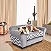 Giantex Pet Dog Sofa, Orthopedic Ultra Plush Comfortable Snuggle Pet Couch with Removable Cushion for Dogs and Cats, Pet Dog Bed