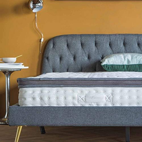 Queen Mattress 13 Inch Hybrid Gel Memory Foam, Innerspring Mattress with Plush Pillow Top in a Box, CertiPUR-US Certified Comfort Foam Mattress