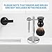 Razor and Brush Stand,Oak Leaf Deluxe Chrome Stand for Razor and Brush Bathroom Vanity