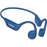 LOBKIN Bone Conduction Headphones Bluetooth 5.4, Open Ear Headphones with Mic, Wireless, 10H Playtime, IPX5 Waterproof Sports Headphones for Running, Ski, Cycling, Workout, Blue
