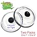 Press n Fresh Universal Vacuum Air-tight Food Sealer Container Plate Platter Lid Cover Topper Dome, Stackable, Dishwasher and BPA Free (9 & 7 inches, Black)