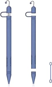 Silicone Case for Apple Pencil, Coffea Protective Case Holder iPencil Grip Skin Sleeve with Cap Holder and Nib Cover Compatible with iPad Pro (RoyalBlue)