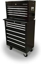 US PRO 16 Drawer Mechanics Roll Cabinet Tool Box Chest Black view 3