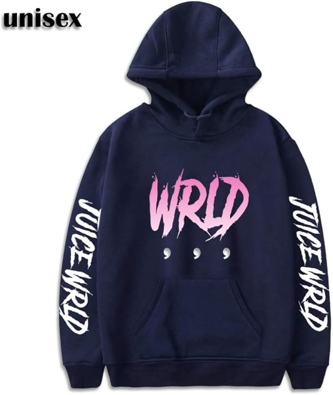 Unisex Juice Wrld Hoodies for Teens Girls Top Hooded Solid Color