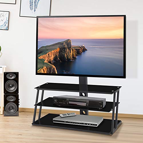 Mua Swivel Tempered Glass TV Stand with Mount for 3265 Inch Flat or