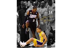 Ikonic Fotohaus Allen Iverson Step Over Tyronn Lue Signed Photo Autograph Print Wall Art Home Decor