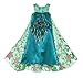 American Vogue ANNA ELSA FROZEN FEVER Girl's Birthday Dress Costume (4-5 Years, Teal)