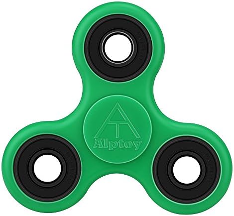 Alptoy Fidget Spinner Toy Time Killer Perfect to relieve ADHD Anxiety Reduce Stress Helps Focus-Green