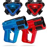 SHARPER IMAGE Two-Player Toy Laser Tag Gun Blaster & Vest Armor Set for Kids