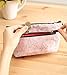 Leegoal(TM) Elegant Multi Fuctional Canvas Floral Pouch Pencil Pen Case Bag (Pink)