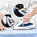 Iron, Deik 330ml Compact Steam Iron, Fast Uniform Heating, Scratch Resistant, Anti-Calc Non-stick Nanoceramic Soleplate, Variable Temperature, and Steam Setting, Anti-Drip, Self-Clean