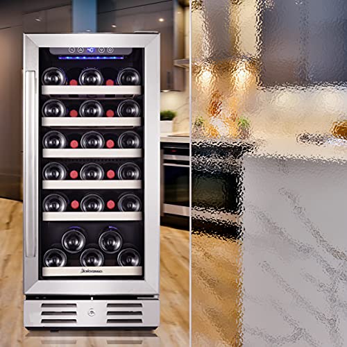 Kalamera Mini Fridge 15" Wine Cooler Refrigerator 30 Bottle Wine