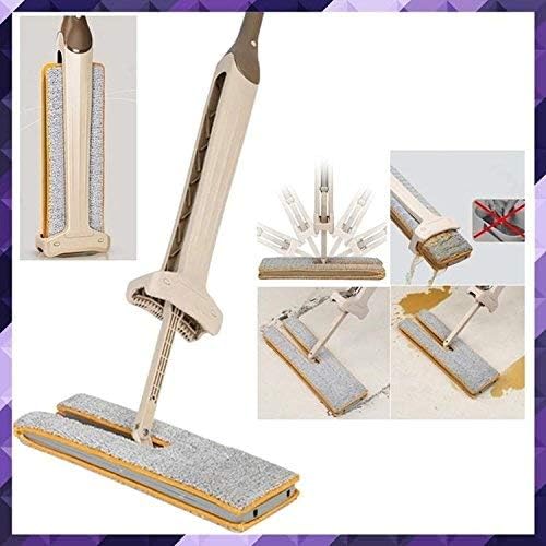 SWARG (LABEL) Multipurpose 360 Degree Rotating Brush Spin Hand Push Broom Sweeper Mop, Standard Size, Multicolour