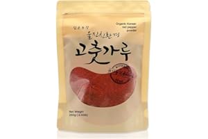 Korean Uljin Organic Red Chili Pepper Flakes Powder 250g (0.551 lb) Gochugaru Spice Seasoning for Asian Food Gyeongsangbuk-do CYSO
