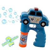 Kidsthrill Police Car Bubble Shooter Gun With Sirens And Music – 2 Bubble Solution Included