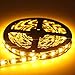 YM E-Bright Yellow Led Strip Lights Flexible Waterproof 5M /16.4Ft 600SMD with 12V 5A Power Supply for TV Under Cabinet Bedroom Party Stage Holiday Garden Indoor Outdoor Decoration