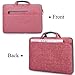 Brinch Multi-functional Suit Fabric Portable Laptop Carrying Bag for 15-15.6 Inch Laptop / Tablet / Macbook / Notebook - Light Pink