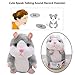 Electronic Mimicry Talking Hamster Toys - Soft Stuffed Pet Mouse Funny Plush Interactive Toy For Kids Toddler Adults Lovers, Speak It Out Game Voice Recorder Toy Best For Birthday, Xmas(Grey)