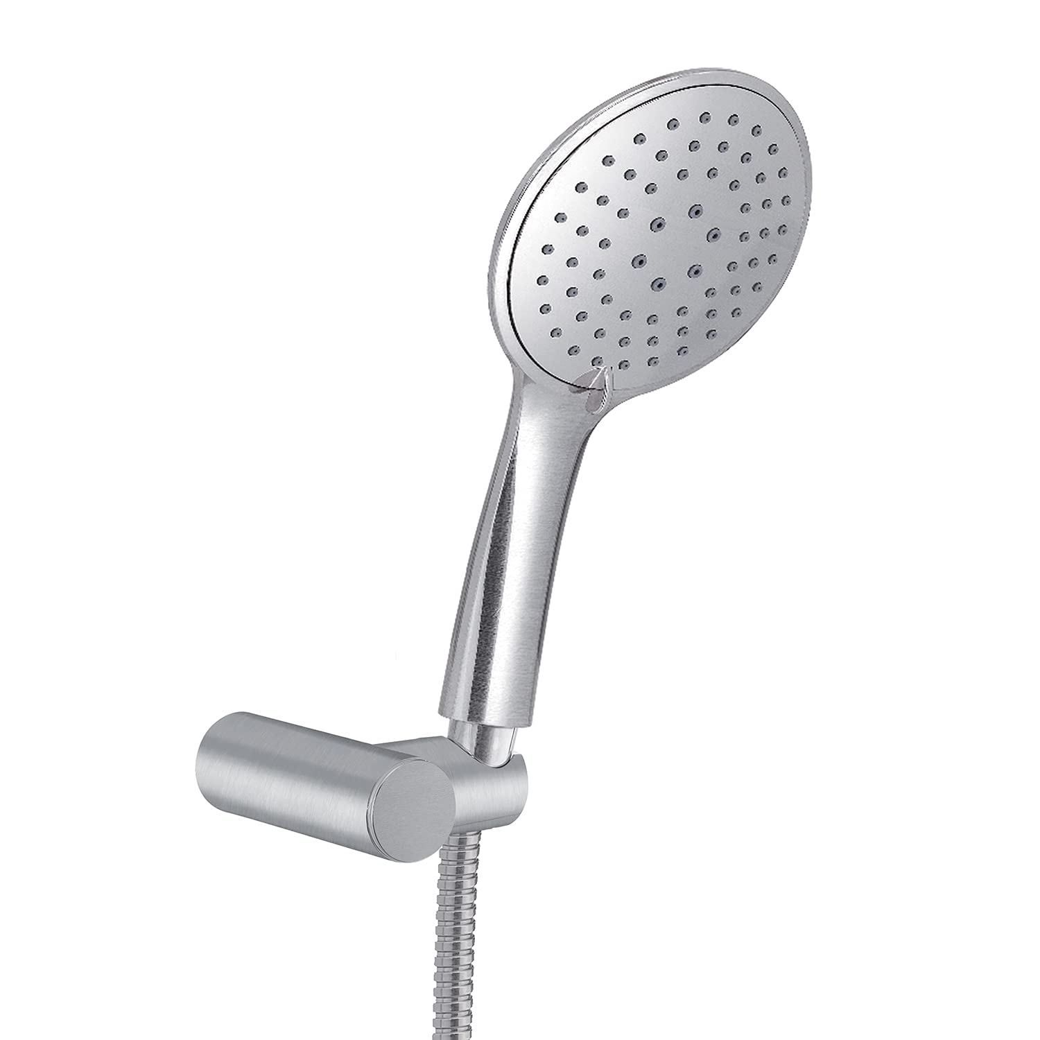Gedy G-Tech 03 Universal Shower Head 3 Jets, Mobile and Flexible Shower Head 150 cm, Made of ABS with Brushed Nickel Finish, 2 Year Warranty, Shower Filter Included