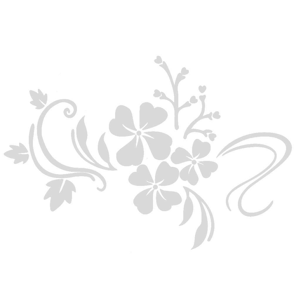 TOPINCN Mirror Wall Stickers Self Adhesive DIY Removable Mirror Plastic Flower Vine Art Wall Sticker Decoration Home Parlour Room Decal(Silver)