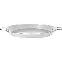 Garcima 16-inch Stainless Flat Bottom Paella Pan, 40cm