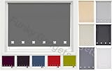 Funky Gadgets Square Eyelet Light Filtering Roller Blinds Charcoal Grey 60x210 view 8