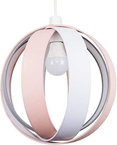MiniSun Modern Pink Fabric Cocoon Pendant Light Shade 29cm