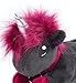 corimori 1845 Plush Pencil Case, Makeup Pouch Boys / Girls Ruby The Punk Unicorn, Black-Pink