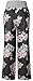 Sexymee Women's Comfy Stretch Floral Print Drawstring Long Wide Leg Lounge Pants