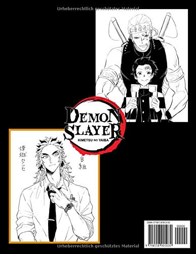 Demon Slayer Malbuch 50 Schone Und Entspannende Farbportrats Im Manga Stil Fur Kinder Und Erwachsene Damonentoter For Sale Onlne Kimetsu No Yaiba Store