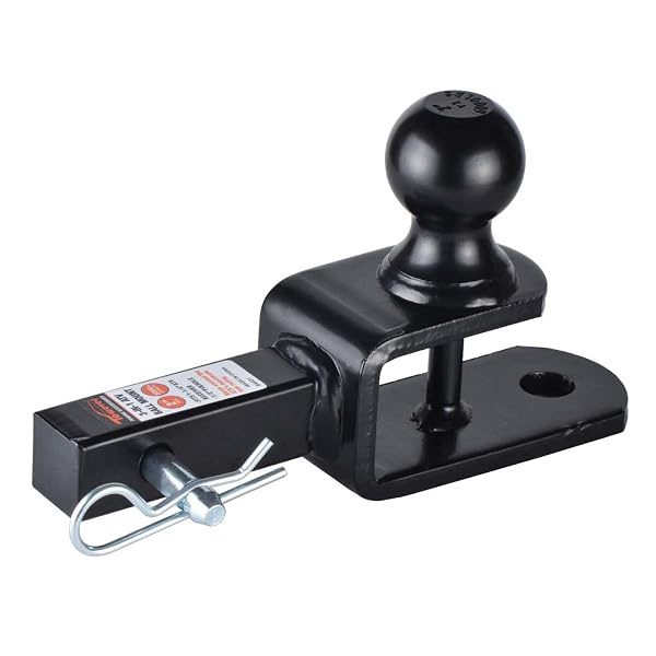 TOWEVER 84031 TOWEVER ATV HITCH BALL MOUNT 2 INCH BALL WITH 1-1/4 INCH SOLID SHANK, WITH 1/2 INCH PIN & CLIP, RATED 2000 LBS