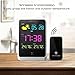 KINGEAR PDK0004 Weather Station Table Clock Digital Alarm Clock with Large Night Lighting LCD Screen Indoor/Outdoor with Temperature/Humidity/Forecast