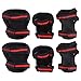 Gobike 6 in 1 Thicken Skateboard Cycling Roller Skating Outdoor Sport Blading Elbow Knee Wrist Protective Gear Pads Safety Gear Pad Guard for Adult & Child Kid Use - Red+Black Color