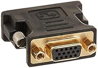 Monoprice 102396 DVI-A Dual Link Male to HD15 VGA Female Adapter, Gold Plated, 2-Pack by Monoprice