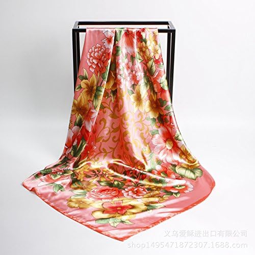 SAFZES Women Scarf Scarves 90cm printed silk satin scarves square Blanket Cape Wrap Shawl Stole,