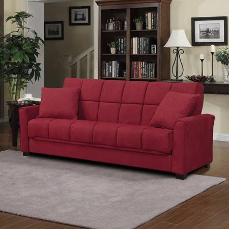 Baja Convert A Couch Sofa Sleeper Bed Crimson Red Sofa Converts