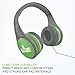 KidRox RS4 Kids Headphones 85dB Volume Limited Adjustable and Safe Hearing Protection Tangle Free Wired On-Ear Earphones for Children Toddler Boys Girls (Green/Gray)
