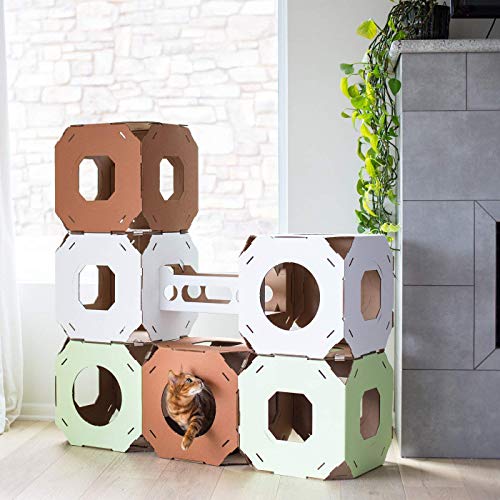 Catty Stacks Durable, Modular Cat House Cubes/Cat Condos, Made in USA