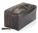 Harris Luxury Leather Dopp Kit Shaving Toiletry Travel Bag