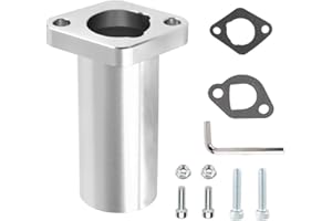 CMIYETO PWK Intake Manifold CNC Inlet Pipe for Carburetor PWK 21-24-26-28-30mm VM24 196cc 212cc 6.5hp Engine for Coleman CT200U BT200X for Baja Warrior Massimo MB200 GX160 GX200 KT196 Mini Bike Go Kart Silver