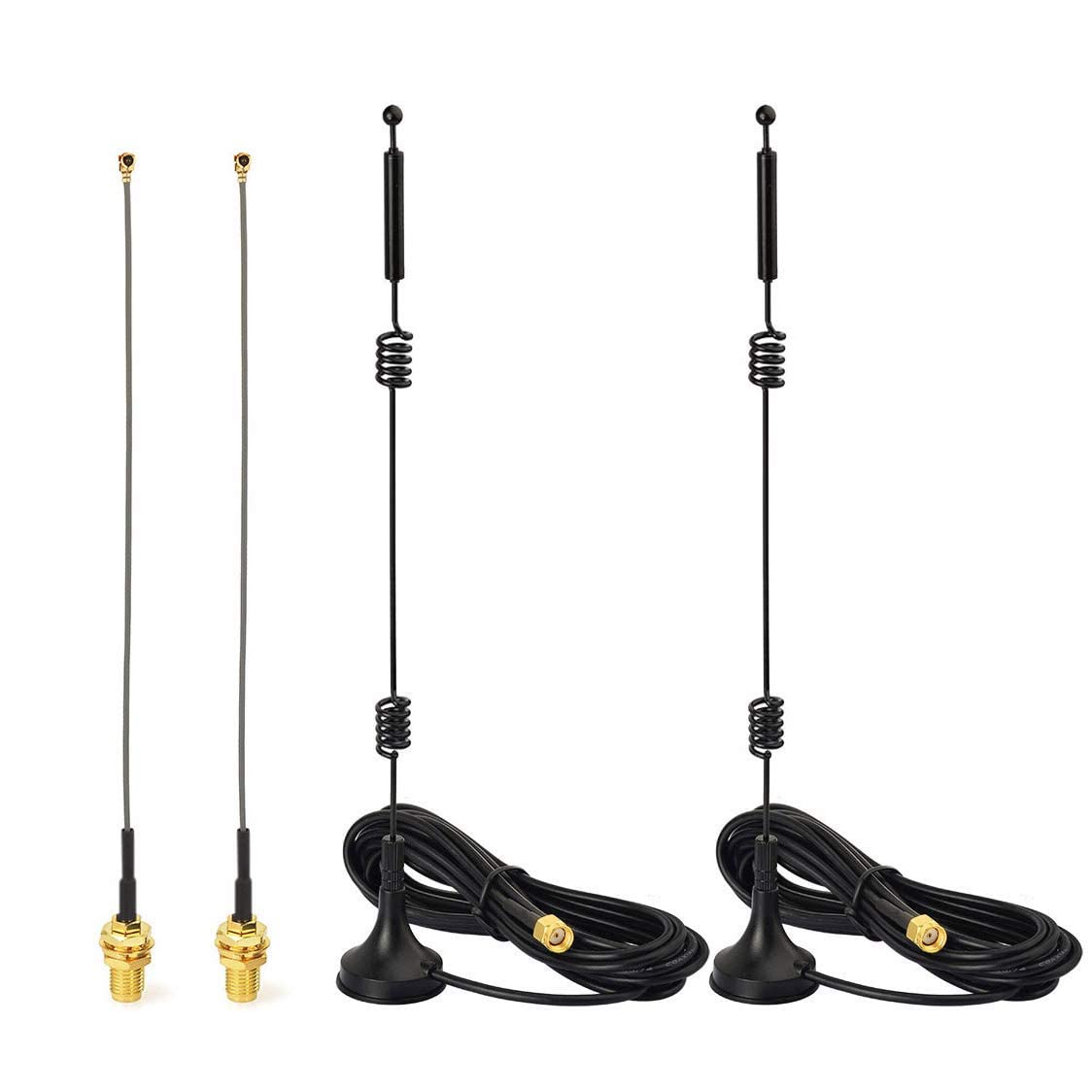 Bingfu WiFi Antenna RP-SMA Male WiFi Aerial 2.4/5.8 GHz 9dBi Magnetic Base 15cm RP-SMA Female Pigtail Cable Compatible with Intel Fenvi Wireless Mini PCI Express PCIE Network Card Adapter