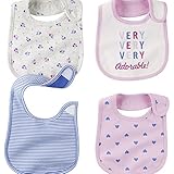 Carter's Baby Girl 4-pack Teething Bibs (One Size, Purple)