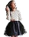 NNJXD Girl Polka Dotted Pleated Multilayer Ruffled Party Dress