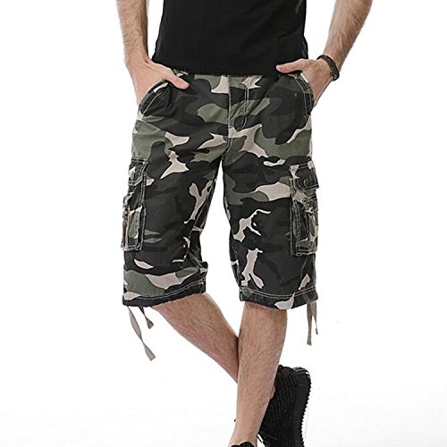 Men's Twill Cargo Shorts (36, Light Army Green)
