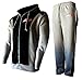 X-2 Mens Tracksuit Athletic Full Zip Fleece Jogging Sweatsuit Activewear Hooded Top