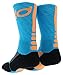 Nike Mens Hyper Elite KD Basketball Crew Socks Medium (Size 6-8) Blue, Orange