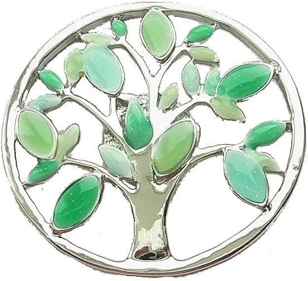 Broche Magnétique Arbre De Vie Argentée - Petite Taille - Neuve Avec étiquettes