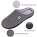 HomeIdeas Men's Coral Fleece Lining with High Density Memory Foam Classicism Slip-on Slipper (US Men's Size 13-14), Dark Gray