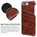 iPhone 8 Plus Case, iPhone 7 Plus Case, Benuo[Card Slot Vintage Series] Premium Genuine Leather Card Case,3 Card Slots, Ultra Slim, Soft Leather Cover for iPhone 8 Plus/7 Plus 5.5 inch (Stylish Brown)