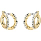 gorjana - Shimmer Double Huggies 3/8" - 18k Gold Plated - Cubic Zirconia - Illusion of Multiplicity - Women - Everyday Wear - Illusion of multiple piercings -